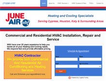 Tablet Screenshot of juneair.com
